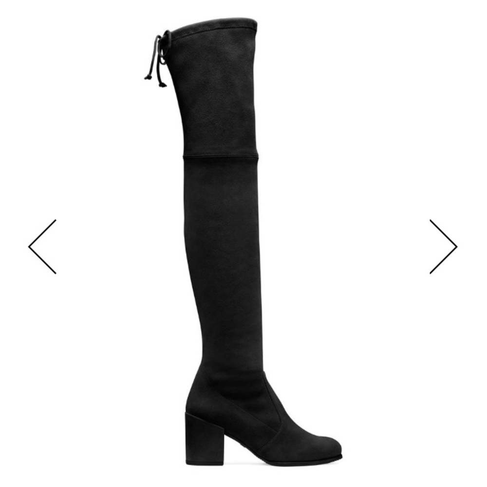 Stuart Weitzman black suede thigh high boots!